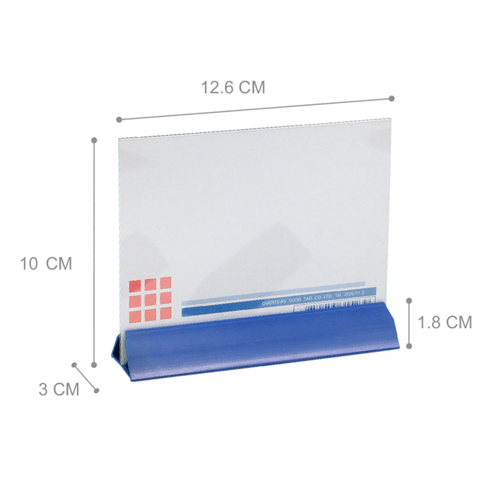 ขนาดป้ายตั้งโต๊ะ PVC No.523 12.6x10 ซม.