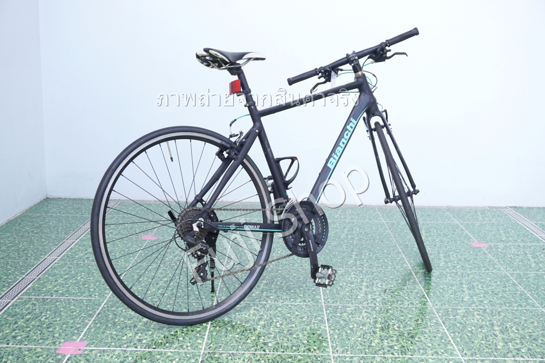 จักรยานไฮบริดญี่ปุ่น - ล้อ 700c - มีเกียร์ - อลูมิเนียม - Bianchi Roma IV - สีดำ [จักรยานมือสอง]
