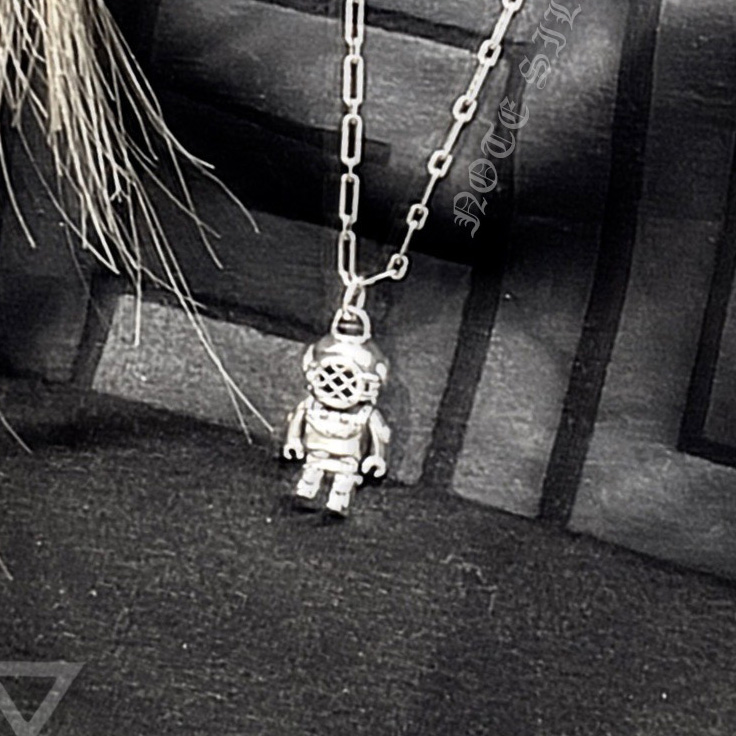 จี้เงินแท้ นักประดาน้ำสกูบา Sterling Silver 925 NSPD3378