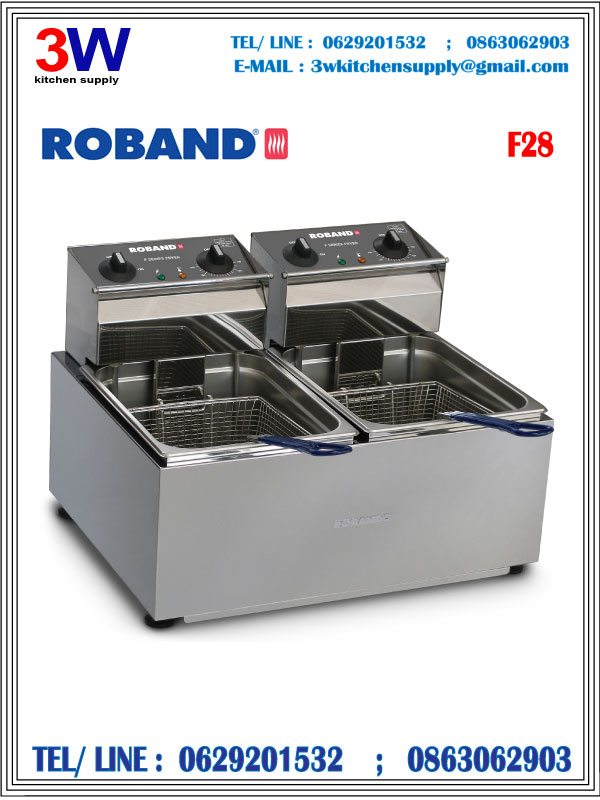 F28 ROBAND Counter top fryer 2 Tank เตาทอดไฟฟ้าขนาด 8 ลิตร + 8 ลิตร