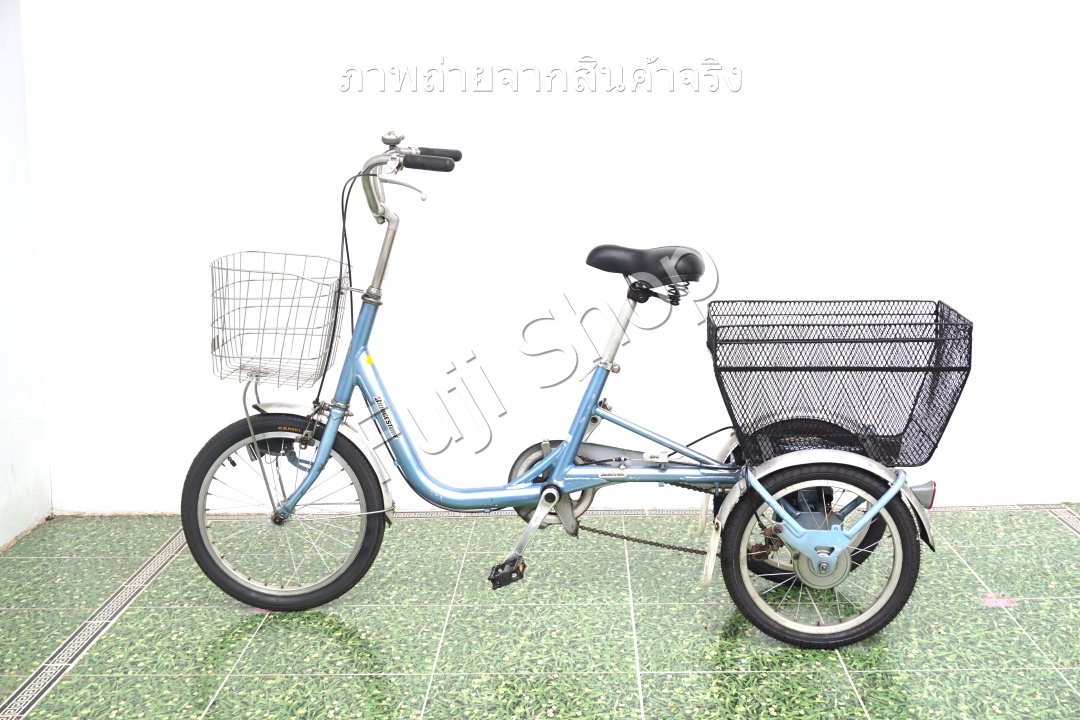 จักรยานสามล้อญี่ปุ่น - ล้อ 18/16 นิ้ว - ไม่มีเกียร์ - อลูมิเนียม - Bridgestone - สีฟ้า [จักรยานมือสอง]