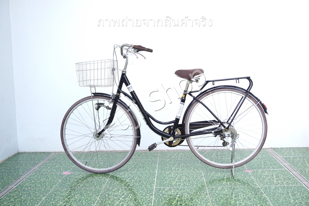 จักรยานแม่บ้านญี่ปุ่น - ล้อ 27 นิ้ว - มีเกียร์ - สีดำ [จักรยานมือสอง]