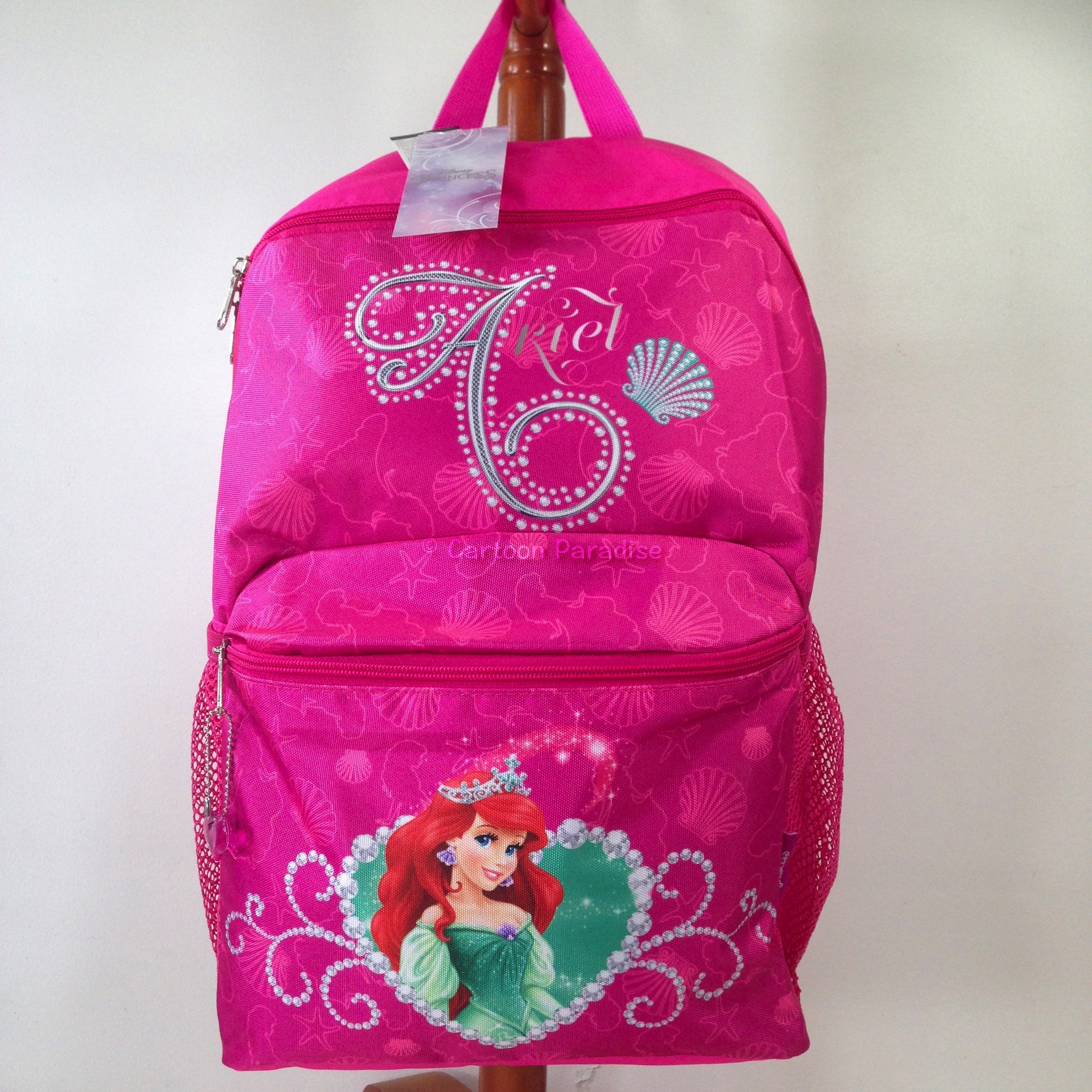 กระเป๋าเป้ เจ้าหญิง 16 นิ้ว ดิสนีย์ พริ๊นเซส Disney Princess Ariel Backpack กระเป๋าสะพาย กระเป๋านักเรียน กระเป๋าเด็ก