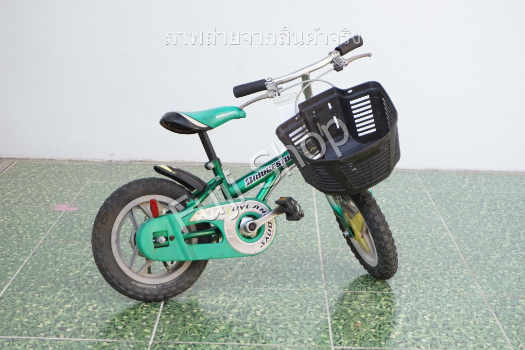 จักรยานเด็กญี่ปุ่น - ล้อ 12.5 นิ้ว - ไม่มีเกียร์ - Bridgestone - สีเขียว [จักรยานมือสอง]