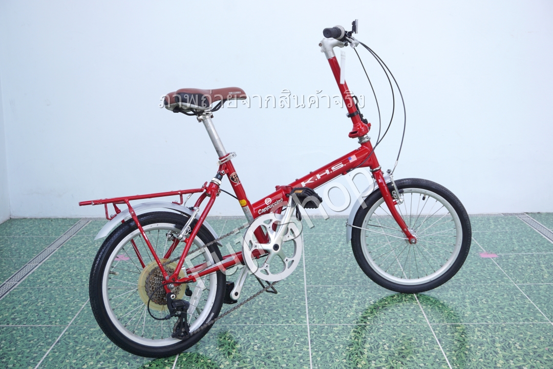 จักรยานพับได้ญี่ปุ่น - ล้อ 18 นิ้ว - มีเกียร์ - โครโมลี่ - KHS Cappuccino - สีแดง [จักรยานมือสอง]