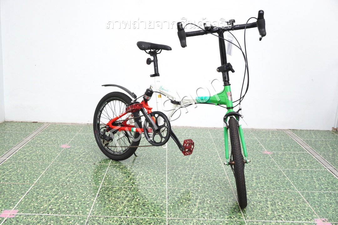 จักรยานพับได้ญี่ปุ่น - ล้อ 20 นิ้ว - มีเกียร์ - อลูมิเนียม - Coni tonino Lamborghini - สีขาว [จักรยานมือสอง]