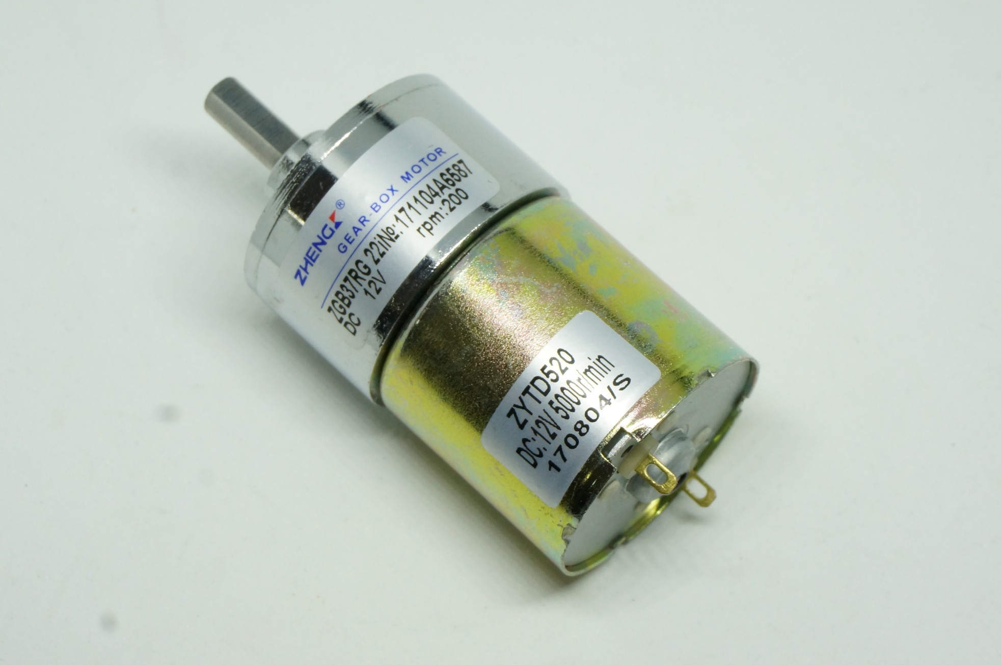 12V DC gear motor แกนเยื้อง (ZGB37RG)