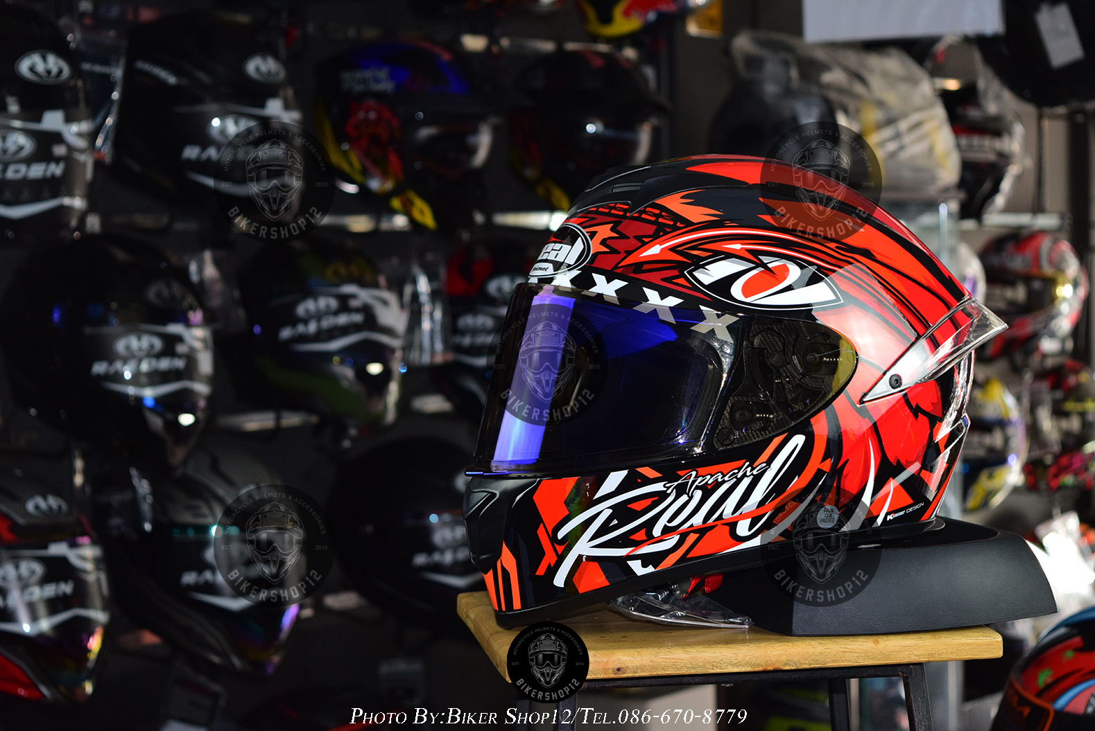 หมวกกันน็อค REAL รุ่น THUNDER สี Black-Red