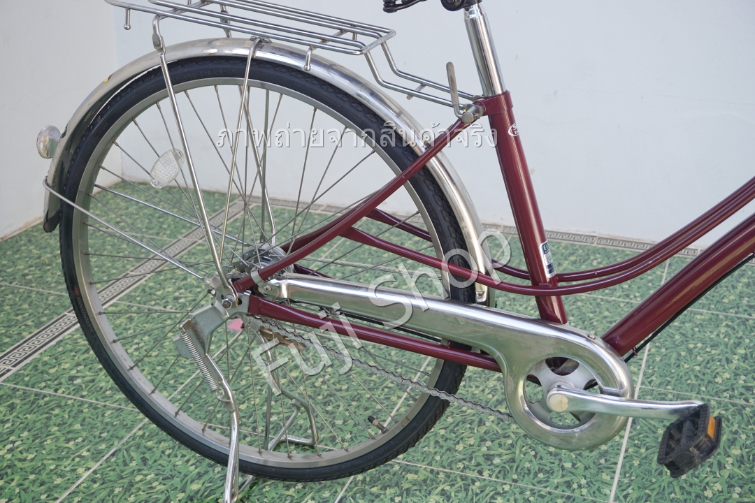 จักรยานแม่บ้านญี่ปุ่น - ล้อ 26 นิ้ว - ไม่มีเกียร์ - สีแดง [จักรยานมือสอง]