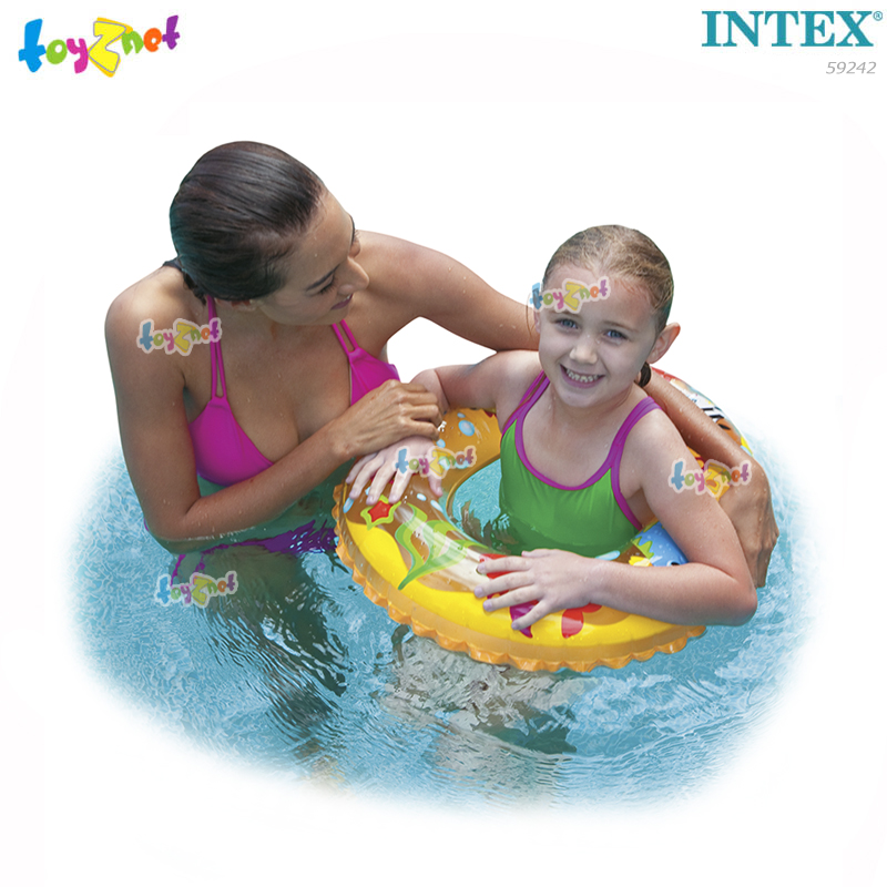 Intex ส่งฟรี ห่วงยางใสลายการ์ตูน 24 นิ้ว (61 ซม.) ปูน้อยกับผองเพื่อนใต้ทะเล รุ่น 59242