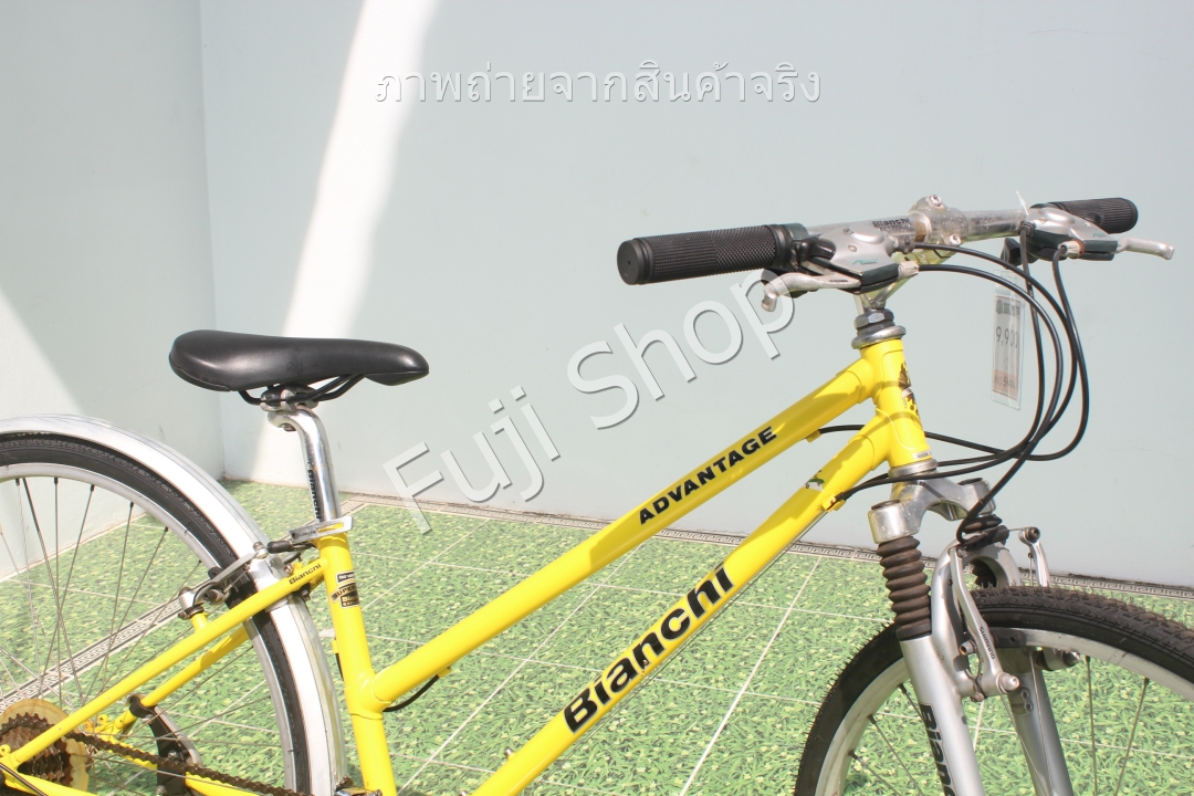 จักรยานไฮบริดญี่ปุ่น - ล้อ 28 นิ้ว - มีเกียร์ - โครโมลี่ - Bianchi Advantage - สีเหลือง [จักรยานมือสอง]