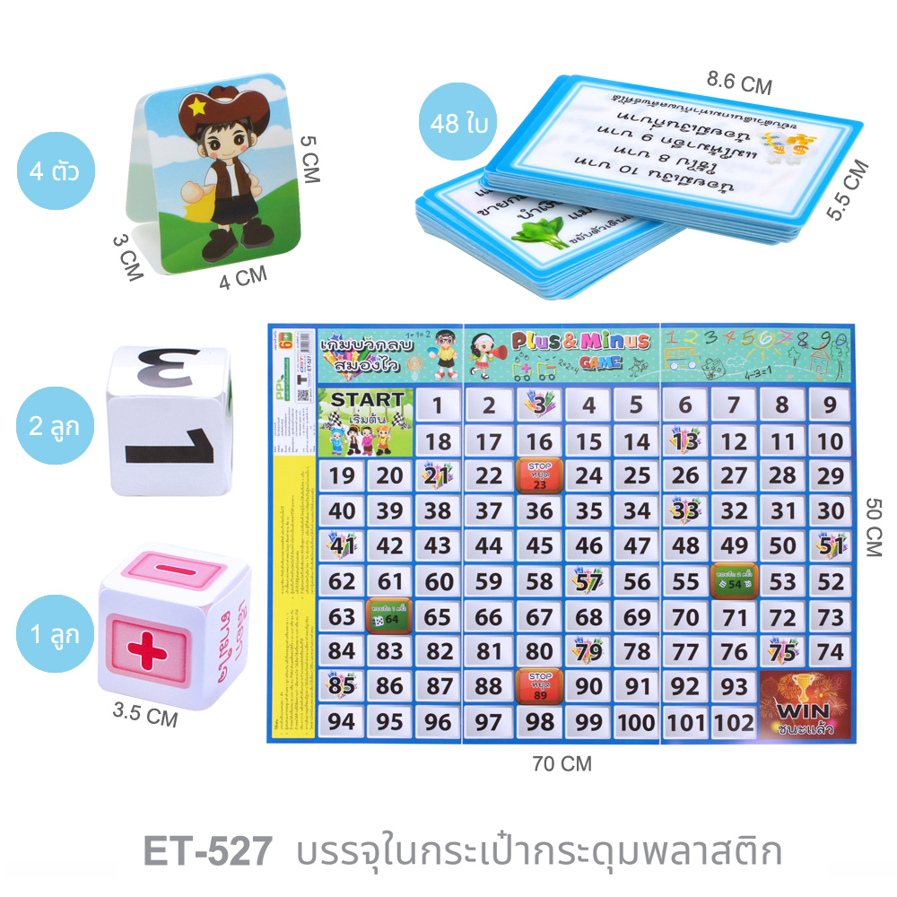 เกมการศึกษาเก่งคณิต ฝึกสมองประลองบวกลบ ET-527 