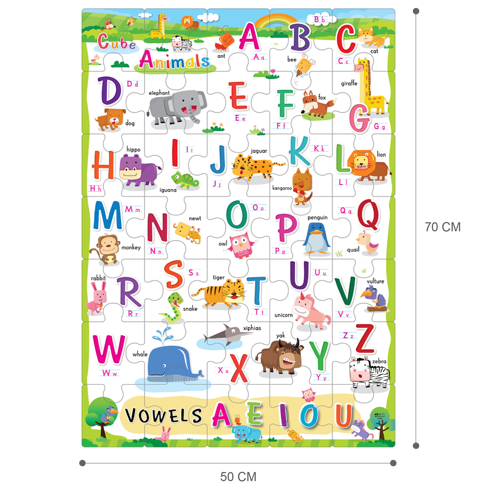 เกมจิ๊กซอว์ พยัญชนะภาษาอังกฤษ ABC ET-656 A-Z Cube Animals