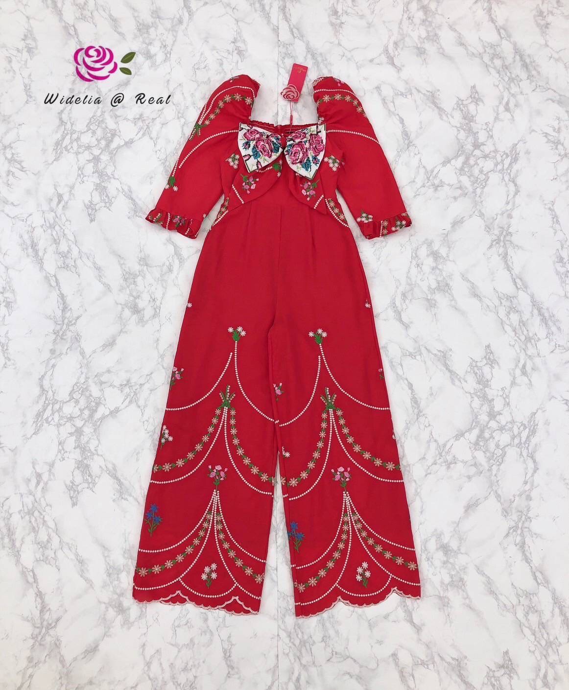 Vintage Jumpsuit :: จั้มวินเทจตัวยาวสวยทรงเก๋ คอเหลี่ยมสวย ช่วงอกเป็นโบใหญ่