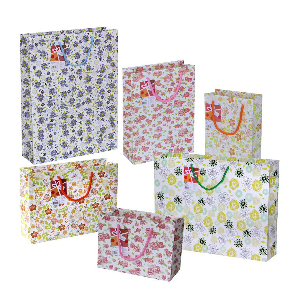 ถุงช้อปปิ้ง Greeting Bag ลายฟลาวเวอร์อาร์ต