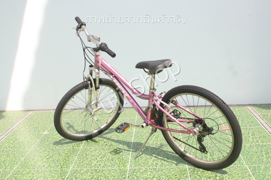 จักรยานเสือภูเขาญี่ปุ่น - ล้อ 24 นิ้ว - มีเกียร์ - อลูมิเนียม - มีโช๊ค - Trek MT200 - สีชมพู [จักรยานมือสอง]