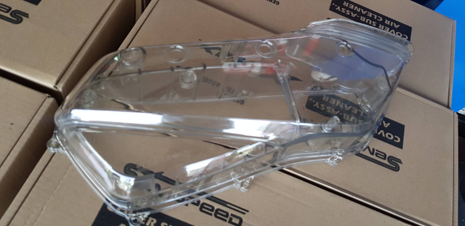 ครอบกรองใส SEMSPEED Yamaha x-max 300 มีสีใส กับชา