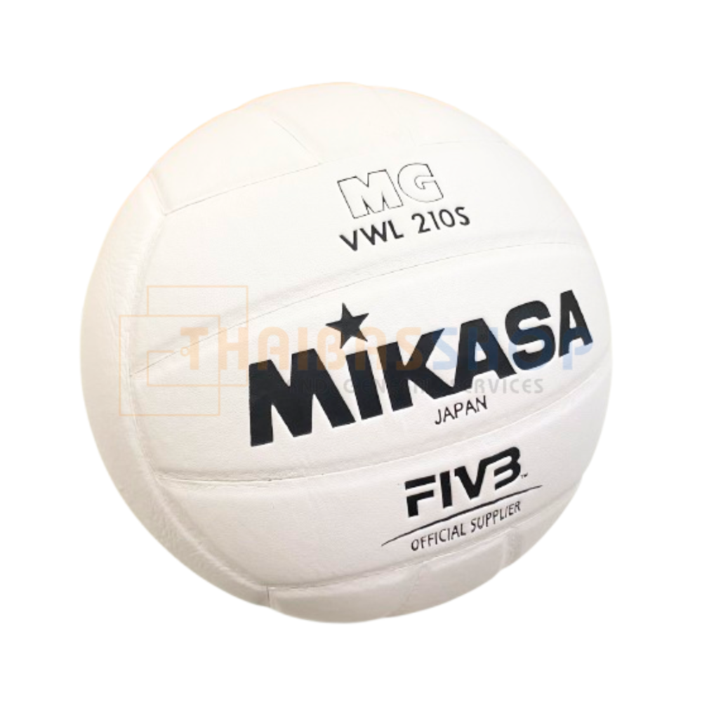 (ของแท้ 100%) วอลเลย์บอล Mikasa VWL210S ลูกวอลเลย์บอล Size 5 หนังอัด หนังสังเคราะห์ High Grade Synthetic Leather สีขาว มี มอก.