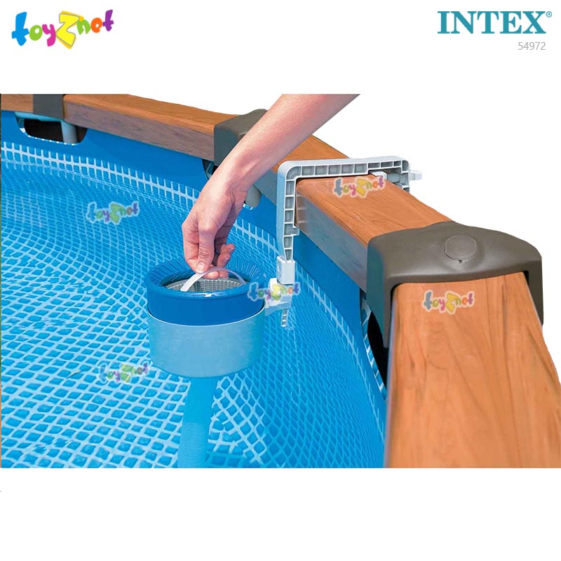 Intex 15ft 8in Wood-Grain Pool Set w/Sand Filter Pump (4.78 x 1.24 m) No.54972