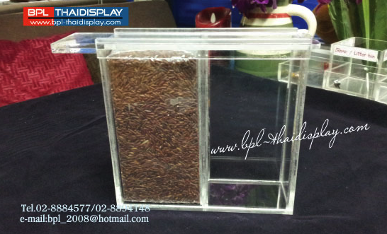 (พร้อมส่ง)กล่องแพ็คถุงข้าวแบบสูญญกาศ ขนาด 1 Kg.รุ่น 2 ช่อง