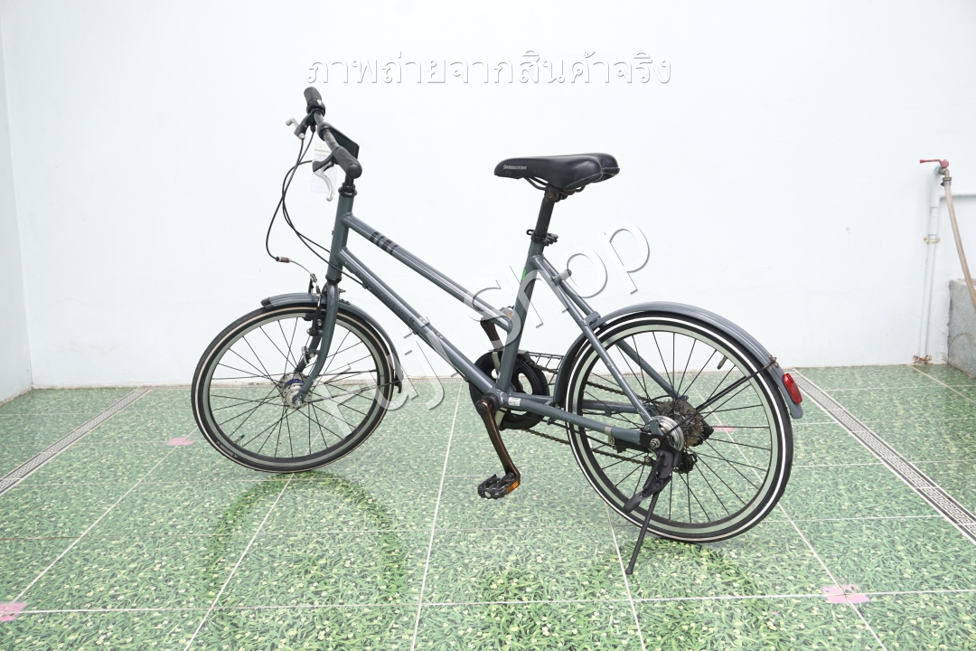 จักรยานญี่ปุ่น - ล้อ 20 นิ้ว - มีเกียร์ - อลูมิเนียม - Bridgestone Green Label - สีเทา [จักรยานมือสอง]