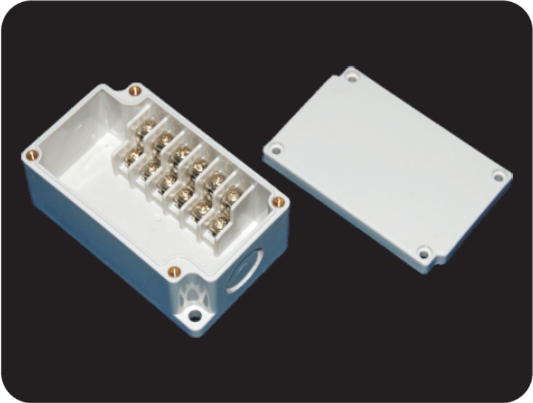 TJ-6P-K : Terminal Block Box IP66 (กล่องพลาสติก พร้อมเทอร์มินอลบล็อก)TIBOX ,Size : 55x91x43 mm.