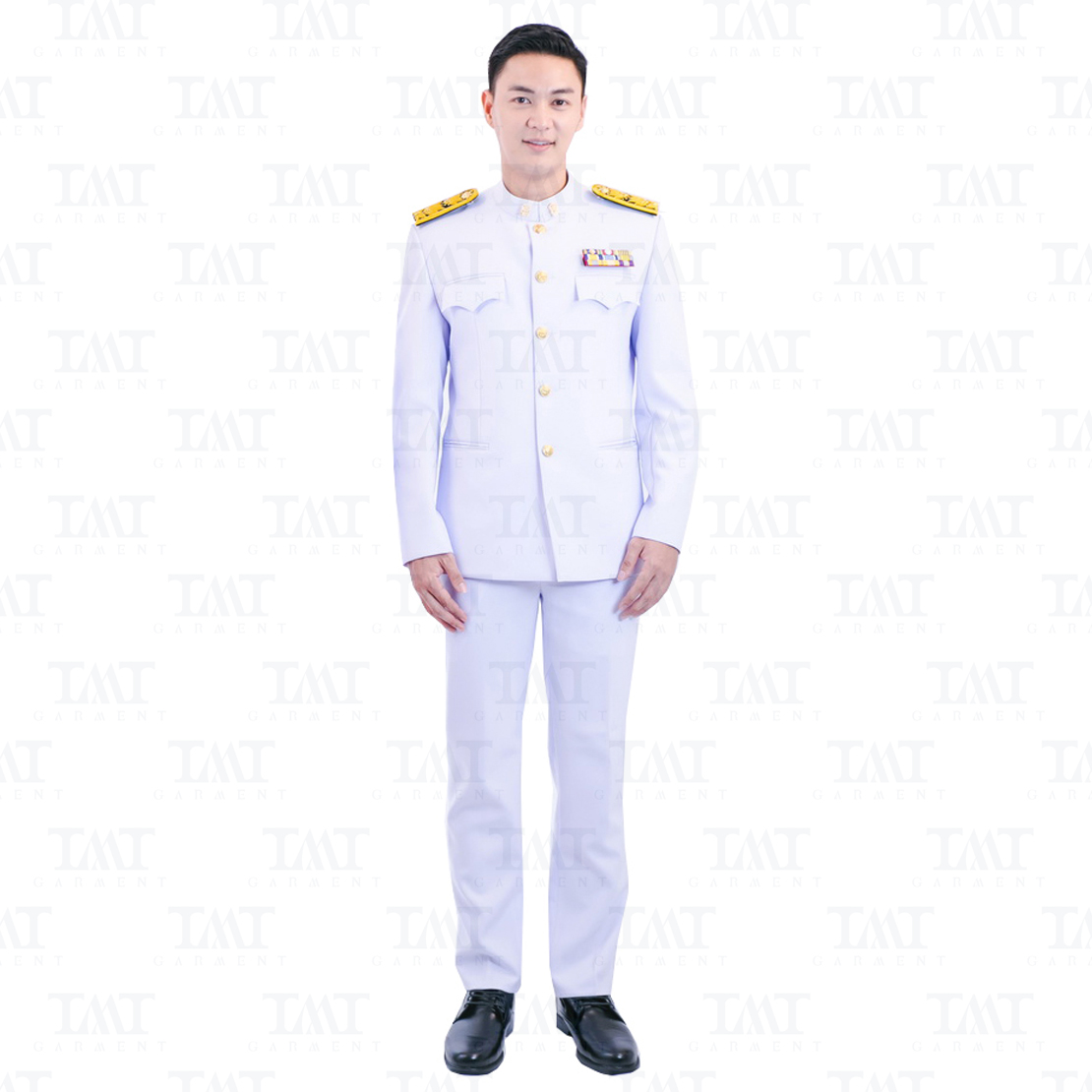 ชุดปกติขาว คอตั้ง ชาย - ข้าราชการพลเรือน รัฐวิสาหกิจ