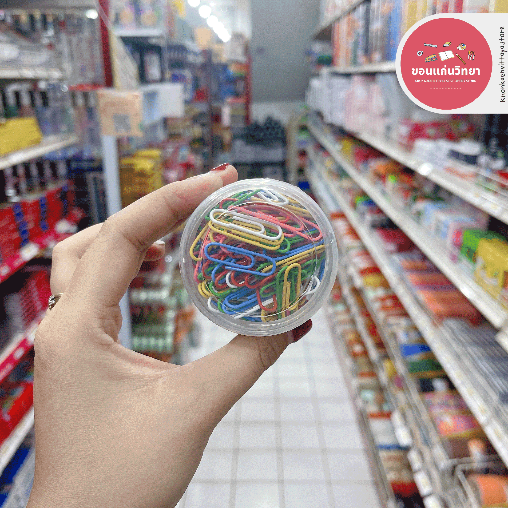 ลวดสีเสียบกระดาษ Paper Clip เดลี่ Deli แบบกลม รุ่น 0038 #3 จำนวน 160 ตัว/กล่อง