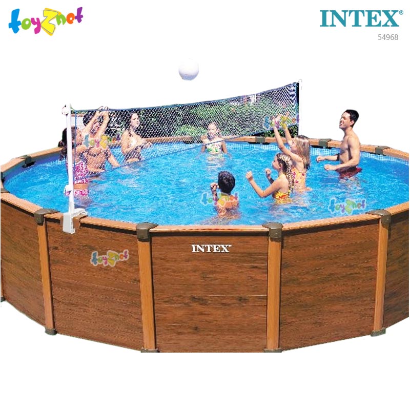 Intex 18ft 8in Wood-Grain Pool Set w/Sand-Saltwater System (5.69 x 1.35 m.) No.54968