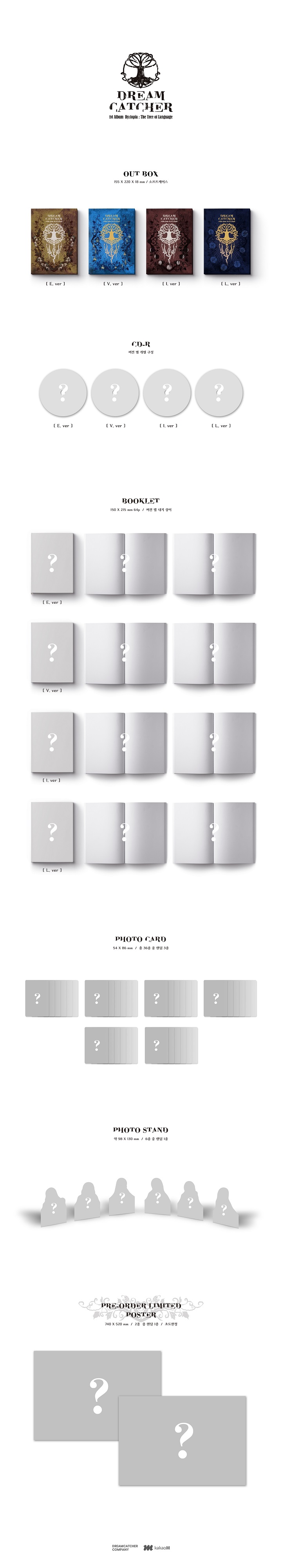 [PRE-ORDER] DREAMCATCHER - 1st Album "DYSTOPIA : THE TREE OF LANGUAGE"