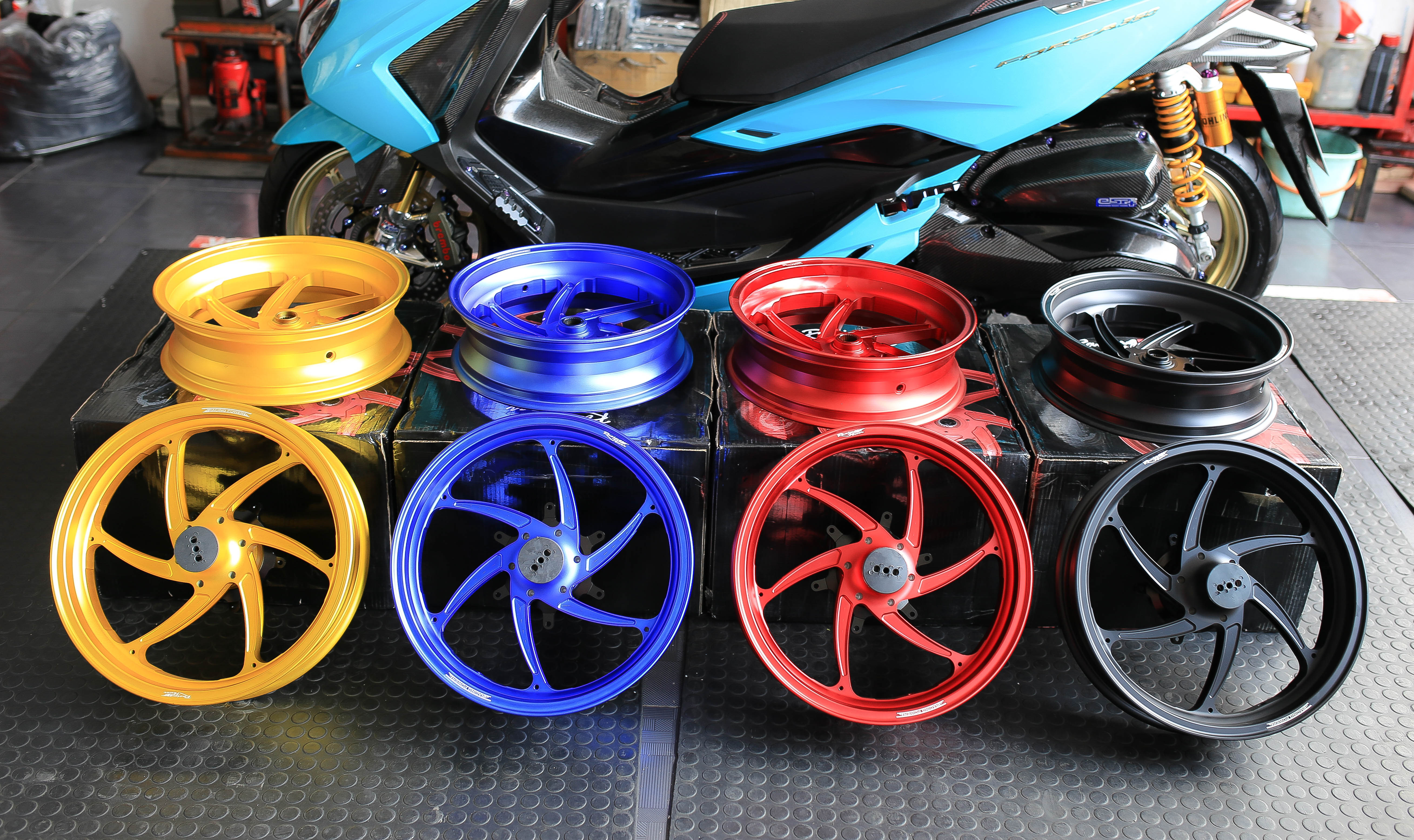 ล้อแต่ง RACINGPOWER FORZA 350 /ADV 350 /XMAX 300 2017-23 (สีด้าน) มี 4 สี 9,500-9,900฿