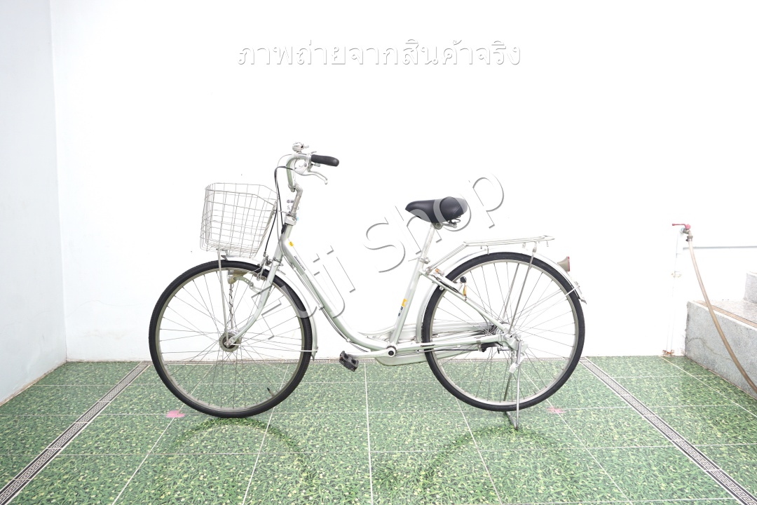 จักรยานแม่บ้านญี่ปุ่น - ล้อ 26 นิ้ว - มีเกียร์ - อลูมิเนียม - Bridgestone - สีเงิน [จักรยานมือสอง]