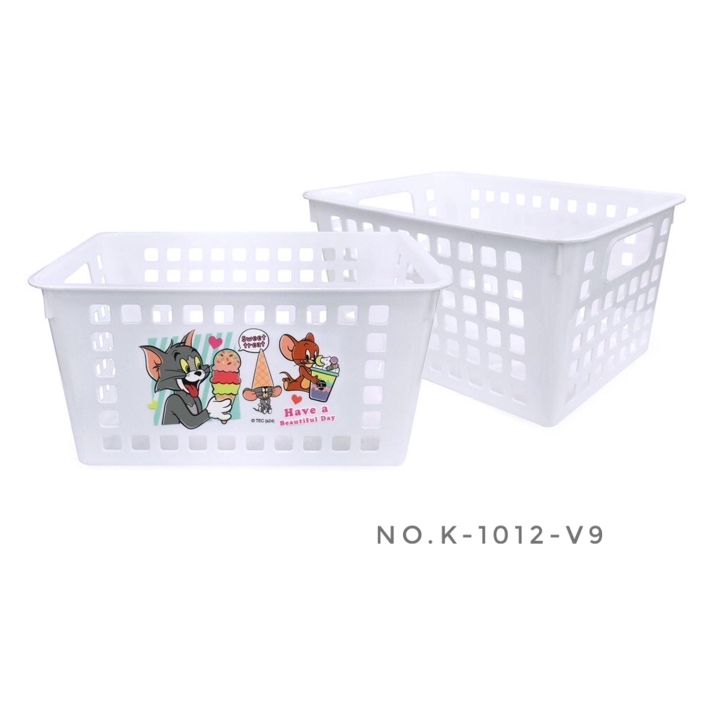 ตะกร้าเหลี่ยม-สีขาว ลาย Disney No.K-1012-V9