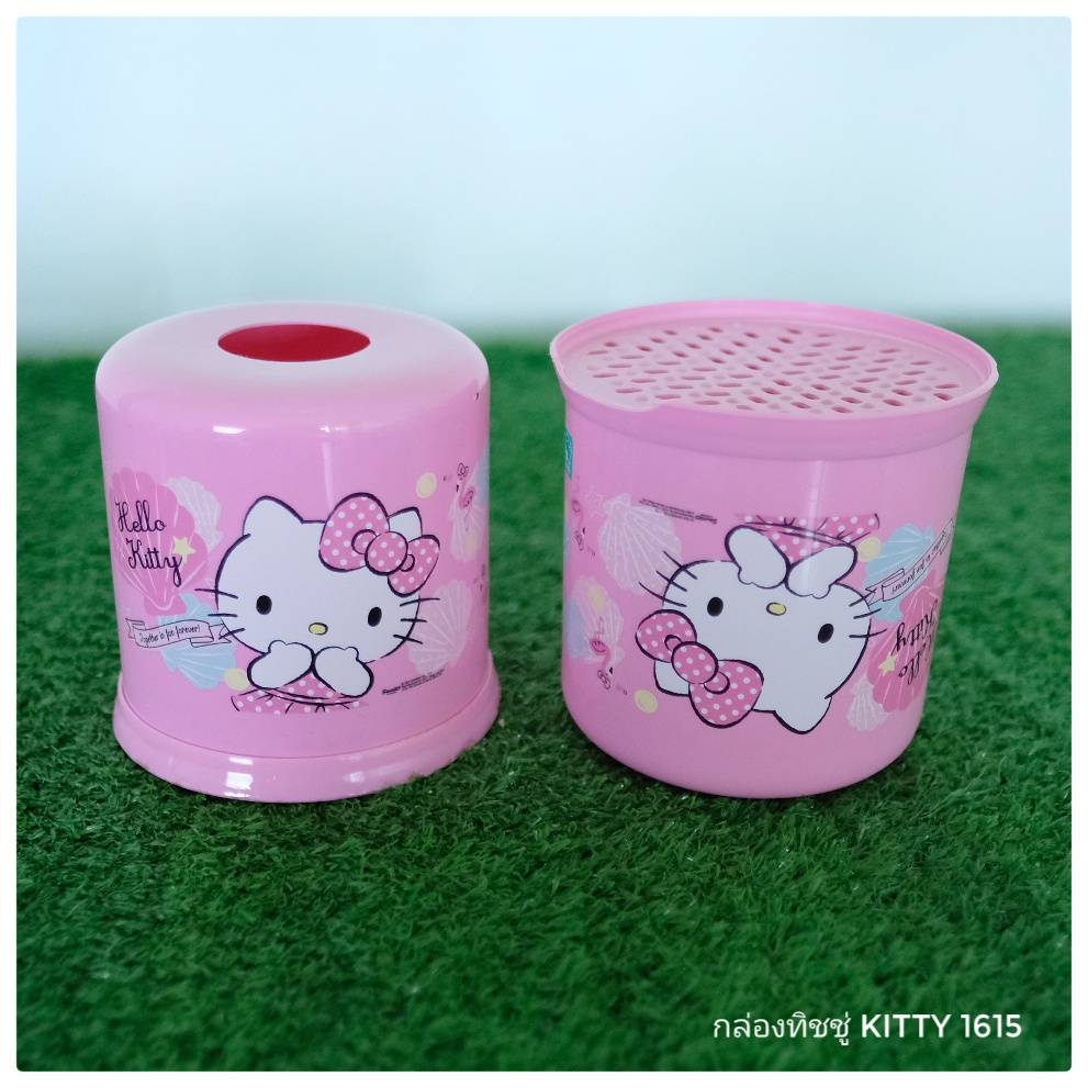 1615KT กล่องทิชชูกลม No.1615 ลายคิตตี้ชมพู(JCP) Kitty