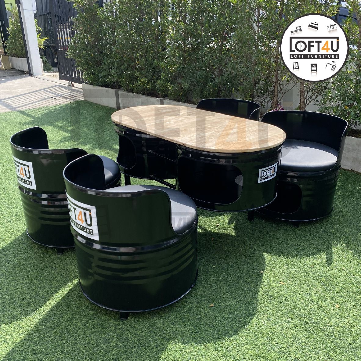 โต๊ะอาหาร Dining Table : wooden cushion / 4 seats