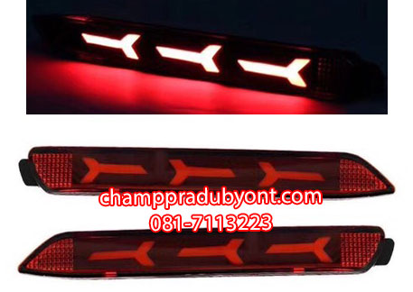 ไฟทับทิมกันชนท้าย TOYOTA VELLFIRE 2015-2018 แดง LED (V.4)