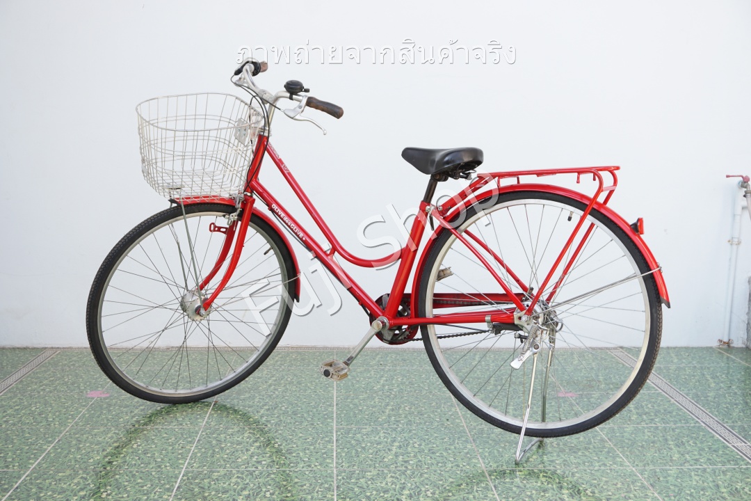 จักรยานแม่บ้านญี่ปุ่น - ล้อ 27 นิ้ว - เกียร์ 6 สปีด - สีแดง [จักรยานมือสอง]