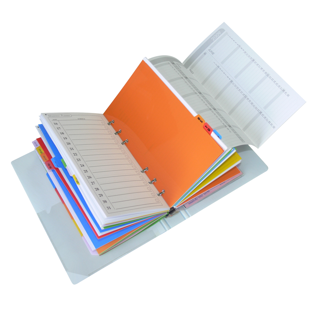 6-Ring Binder Cover with Elastic Closure