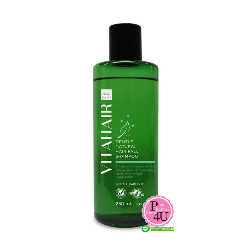 Vitara VITAHAIR GENTLE NATURAL HAIR FALL SHAMPOO ไวทาแฮร์ เจนเทิล เนเชอรัล แฮร์ ฟอล แชมพู 250 mL.