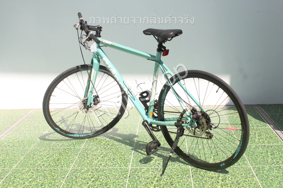 จักรยานไฮบริดญี่ปุ่น - ล้อ 700c - มีเกียร์ - อลูมิเนียม - Bianchi Roma - สีเขียว [จักรยานมือสอง]