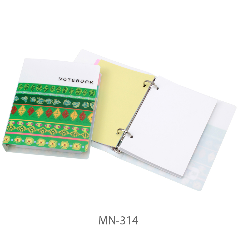 Ring Binder Notebooks with PP Covers Bohemian Pattern and Dividers