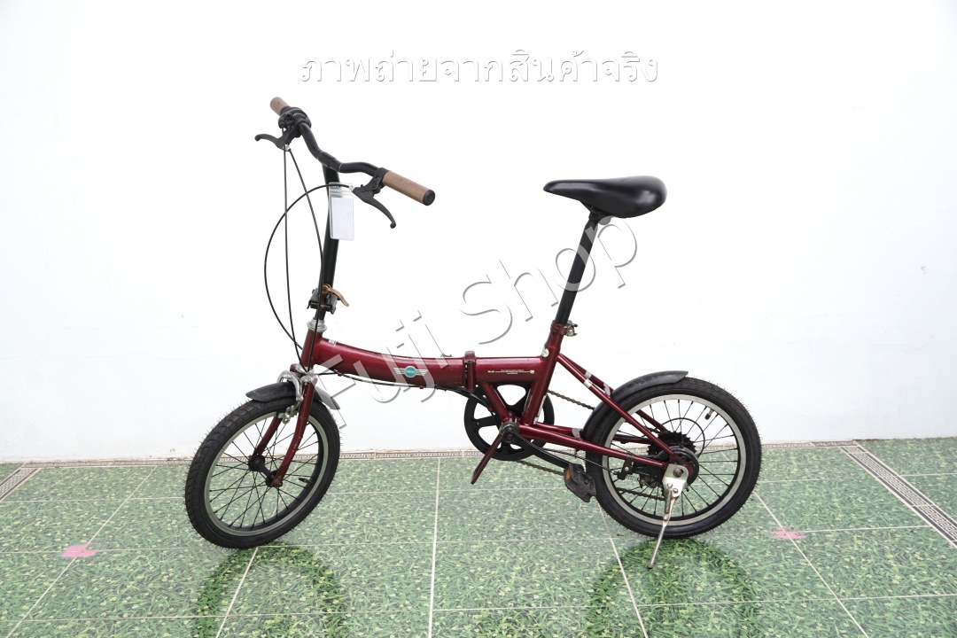จักรยานพับได้ญี่ปุ่น - ล้อ 16 นิ้ว - มีเกียร์ - Mini Cooper - สีแดง [จักรยานมือสอง]