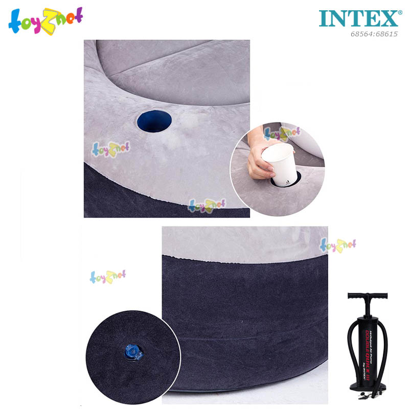 Intex Ultra Lounge Grey No.68564 + Double Quick III Hand Pump