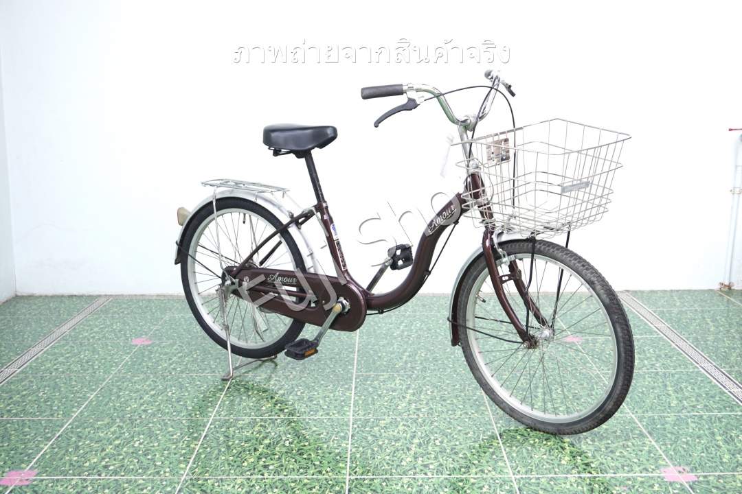 จักรยานแม่บ้านญี่ปุ่น - ล้อ 22 นิ้ว - ไม่มีเกียร์ - สีน้ำตาล [จักรยานมือสอง]