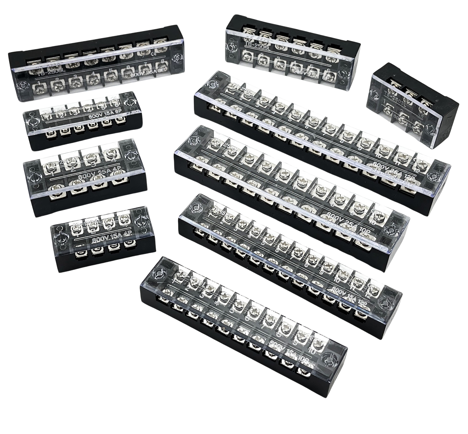 Sunmoon TERMINAL BLOCKS เทอร์มินอลบล็อก ต่อสาย 15A,25A 600V 3P/4P/6P/8P/10P/12P เทอร์มินอลบล็อก ต่อสาย ซันมูน