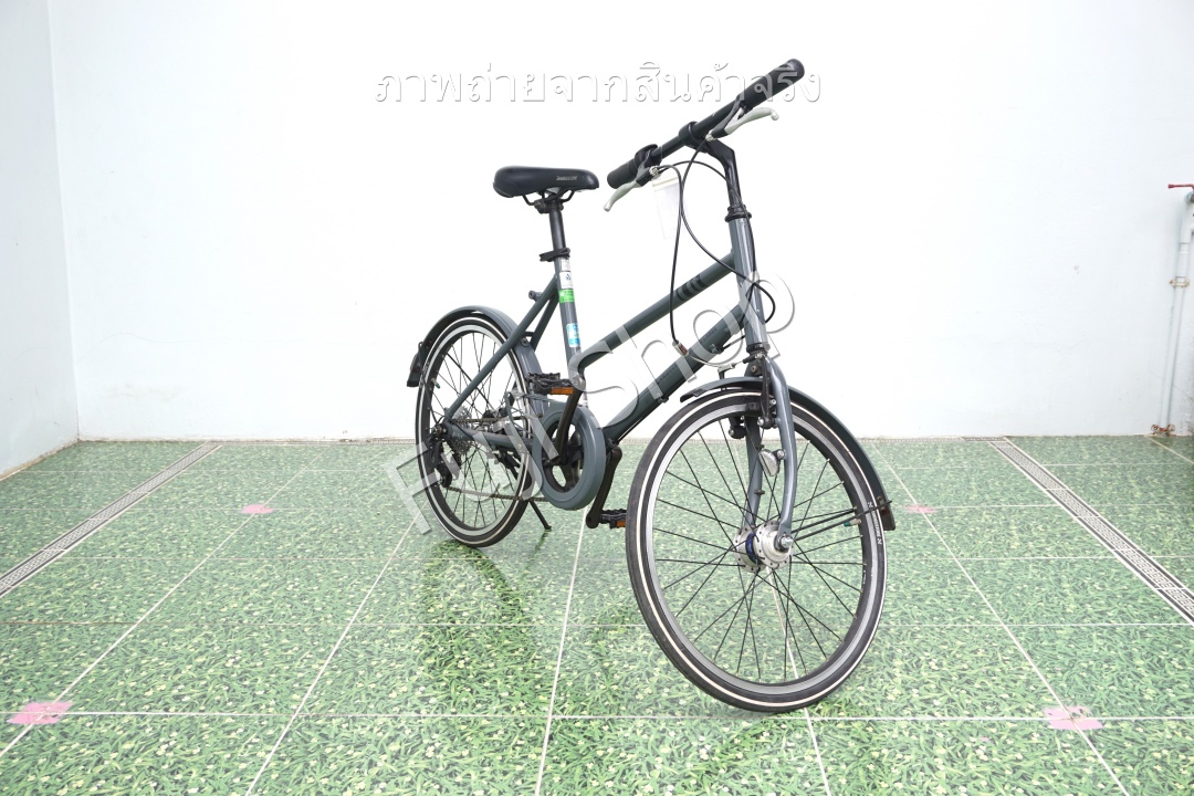 จักรยานญี่ปุ่น - ล้อ 20 นิ้ว - มีเกียร์ - อลูมิเนียม - Bridgestone Green Label - สีเทา [จักรยานมือสอง]