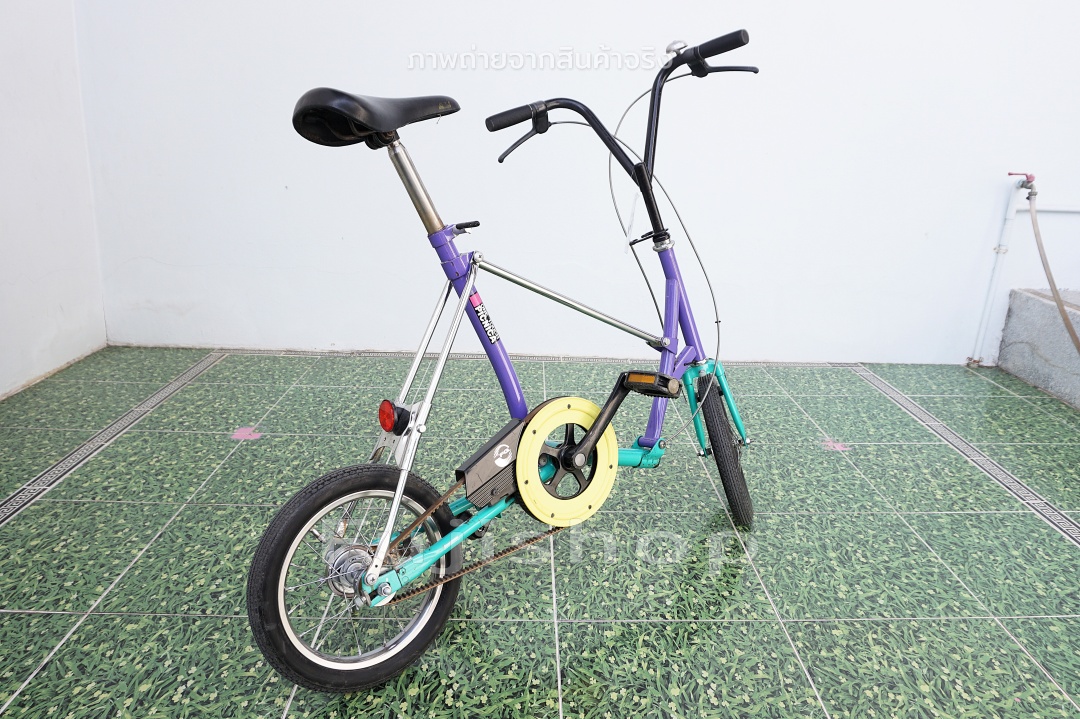 จักรยานพับได้ญี่ปุ่น - ล้อ 14 นิ้ว - สายพาน - เกียร์ดุม Single Speed - Bridgestone Picnica OneTouch - สีม่วง [จักรยานมือสอง]