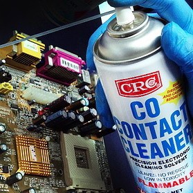 น้ำยาล้าง เมนบอร์ด หน้า คอนแทค แผงวงจร สวิทช์ รีเลย์ มอเตอร์ - 2016 CRC CO Contact Cleaner 350g / 550ml