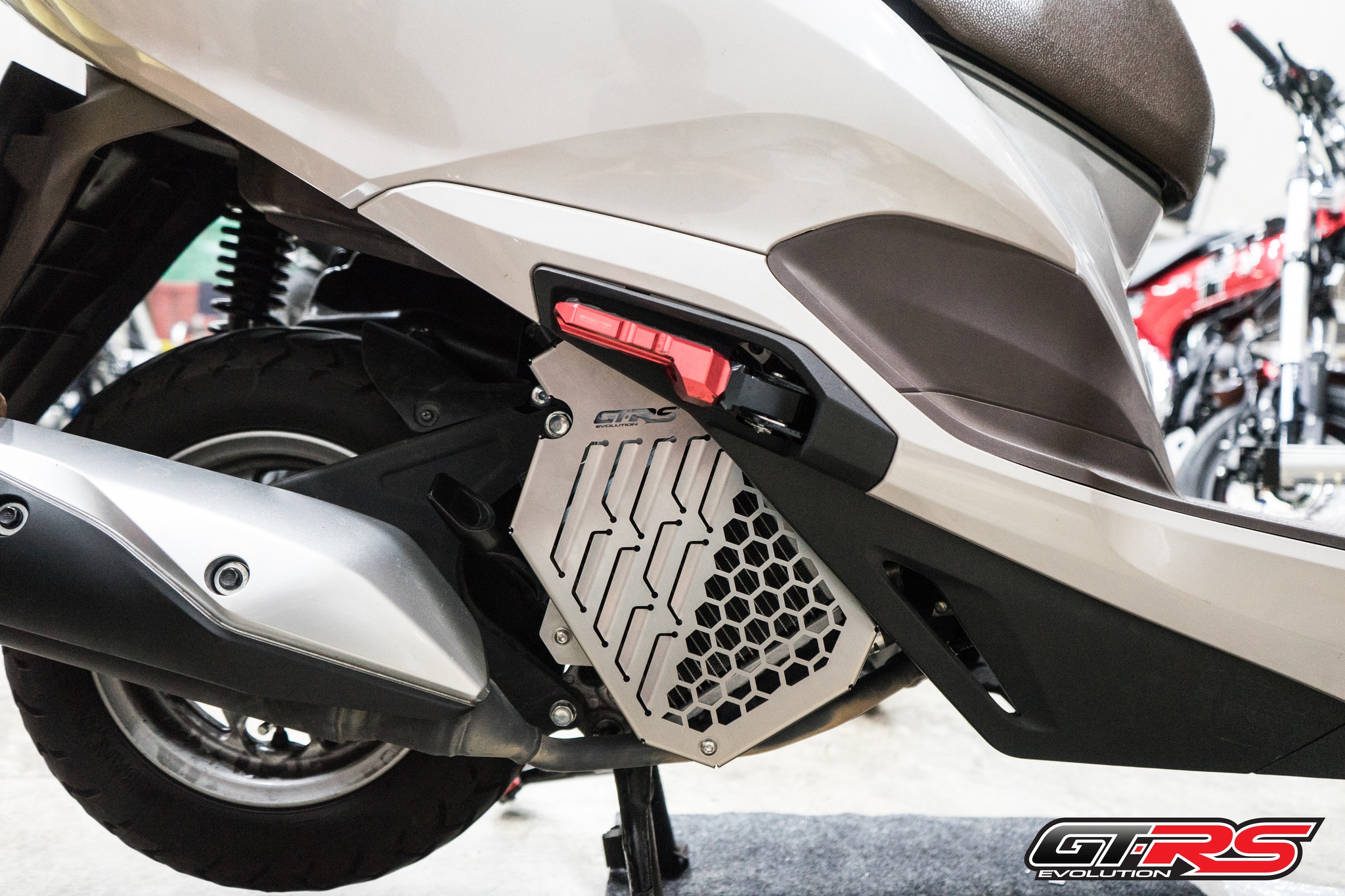 ตะแกรงหม้อน้ำ (สแตนเลส) GTRS LEAD-125 (4วาล์ว)/CLICK-160/ADV-160 Honda Giorno+ สีเงิน- ทองไทเทเนียม