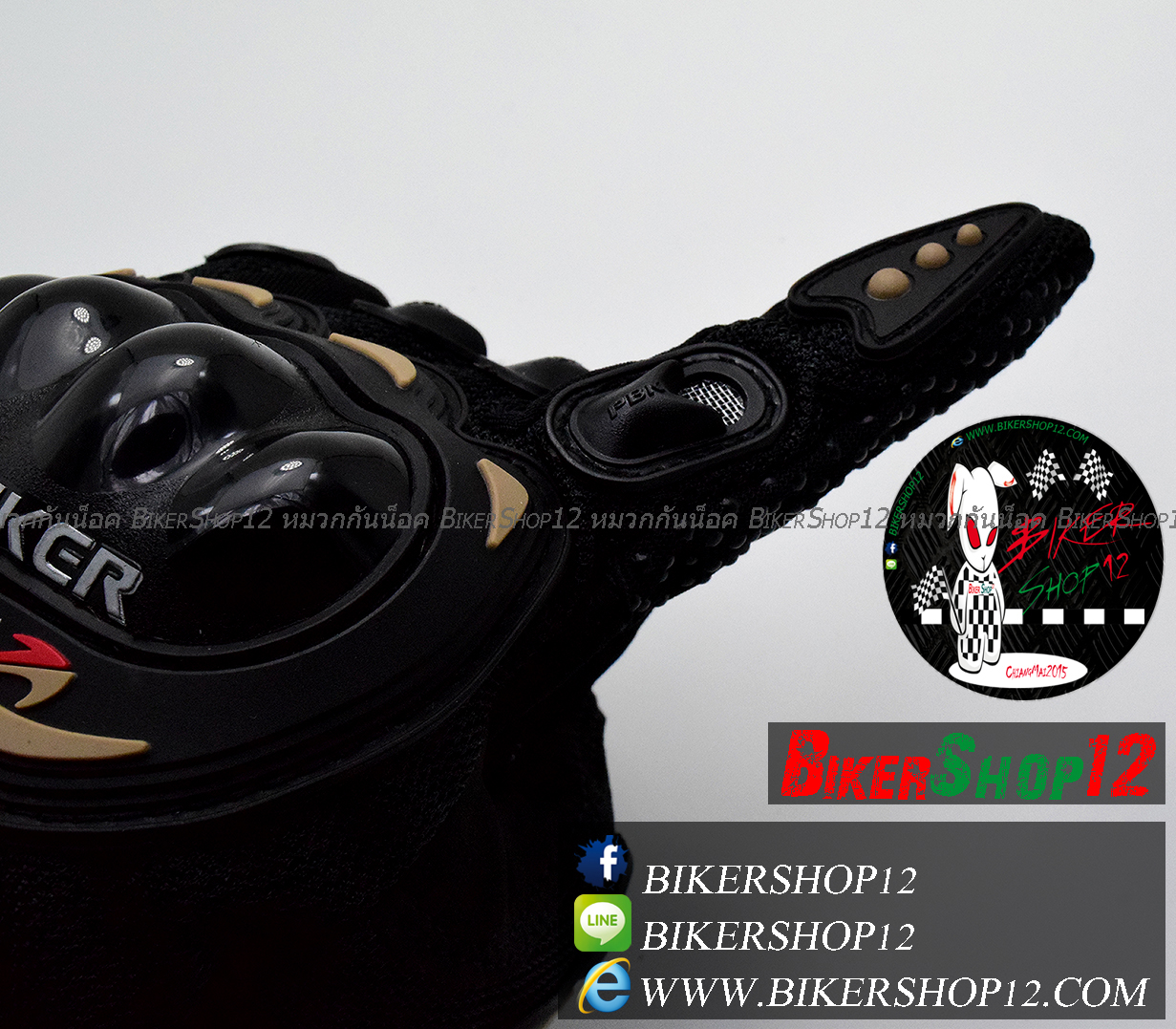 ถุงมือpro-biker สีดำ (ราคาพิเศษ)